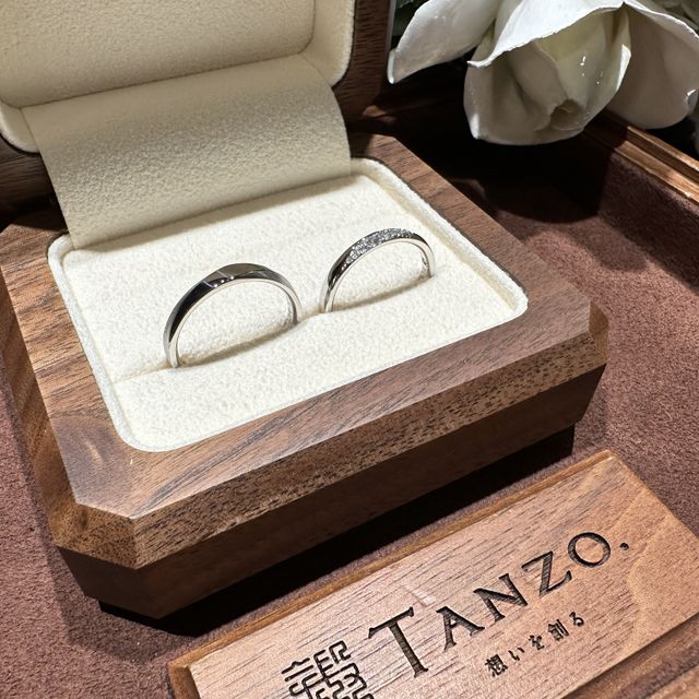 【TANZO.(鍛造指輪)の口コミ】 シンプルだけど、映える指輪になりました。長く付けていられる品質の部分…