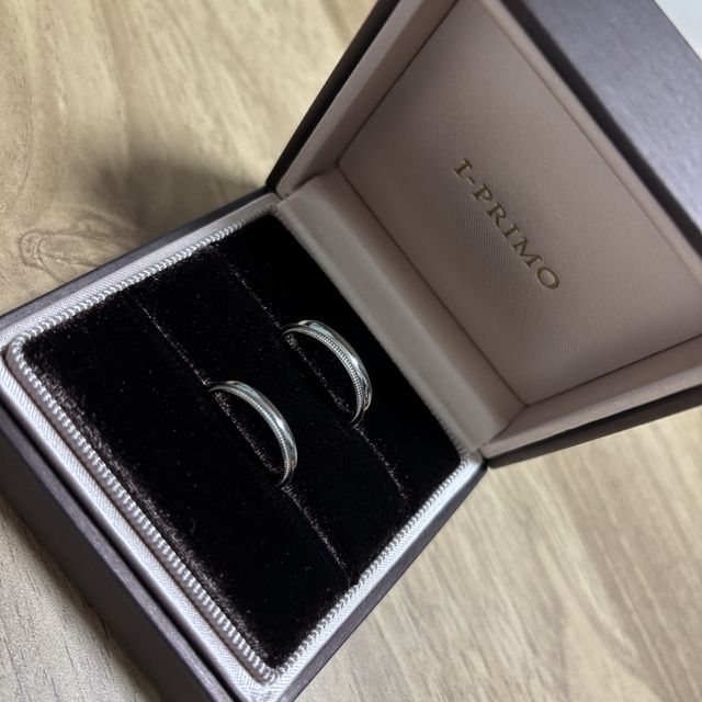 【アイプリモ(I-PRIMO)の口コミ】 ミル打ちがとても綺麗です。夫婦で同じデザインにしたくて、尚且つこのデ…