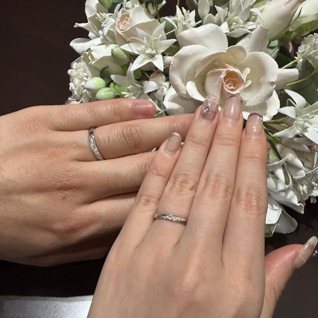 【TANZO.(鍛造指輪)の口コミ】 フルオーダーで細かいデザインや幅、仕上げまで自分たちの好みに合わせて…