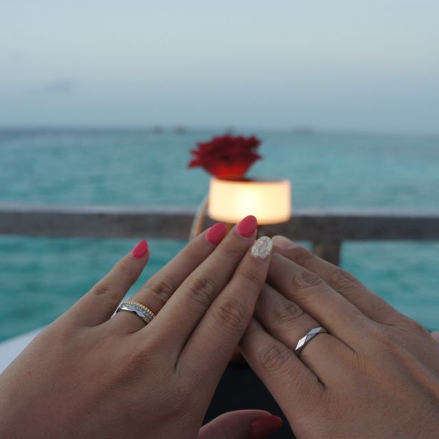 【ブシュロン(BOUCHERON)の口コミ】 プラチナでシンプルさもありながら角度がついていてキラキラして見えると…