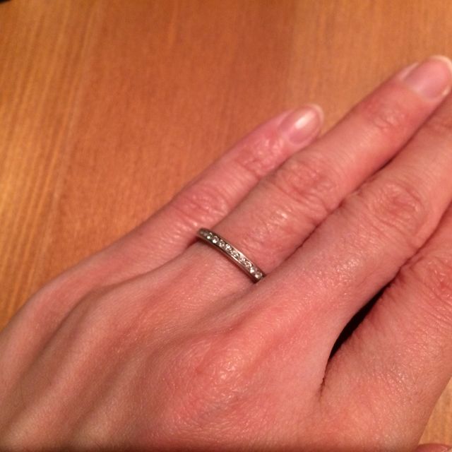 【ティファニー(Tiffany & Co.)の口コミ】 ハーフエタニティは、お得ではありますが、指輪はクルクル回ることが多い…