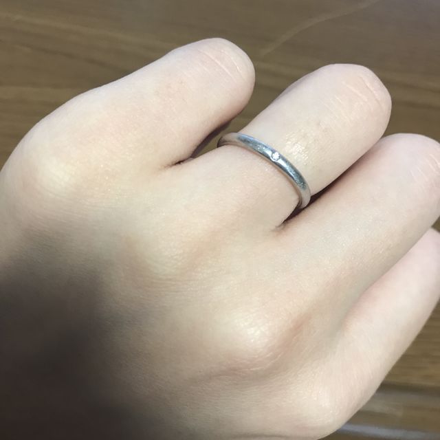 【【閉業】フラー・ジャコー(FURRER-JACOT)の口コミ】 旦那が指輪が苦手なのもあり、軽くてつけているのも分からない位の物が良…