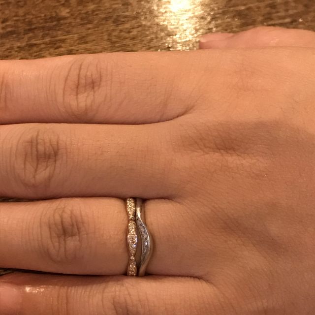 【LUCIE(ルシエ)の口コミ】 結婚指輪は気に入っているものの、ちょっとゴージャスにイメチェンしたか…
