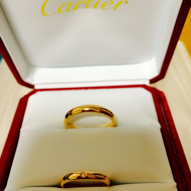 【カルティエ(Cartier)の口コミ】 ラブリングと悩みましたが一生つけるものなので、最終的にシンプルなもの…