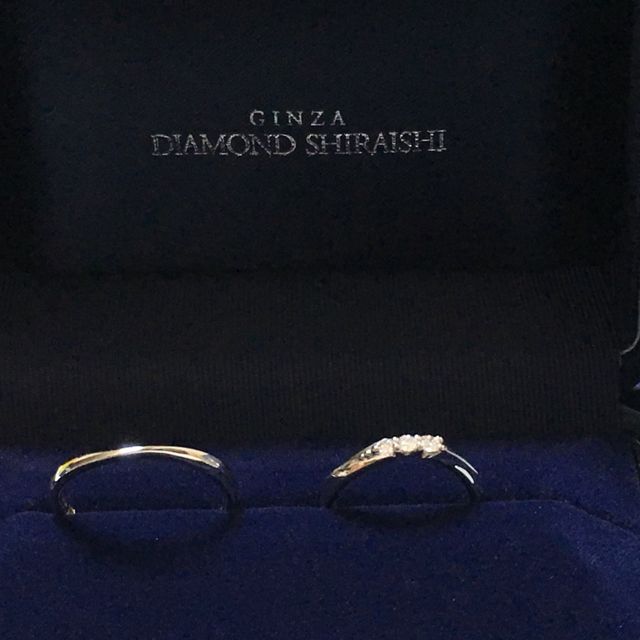 【銀座ダイヤモンドシライシの口コミ】 斜めのウェーブの形を探してて、何店舗か回ったけど、ダイヤモンドと言え…