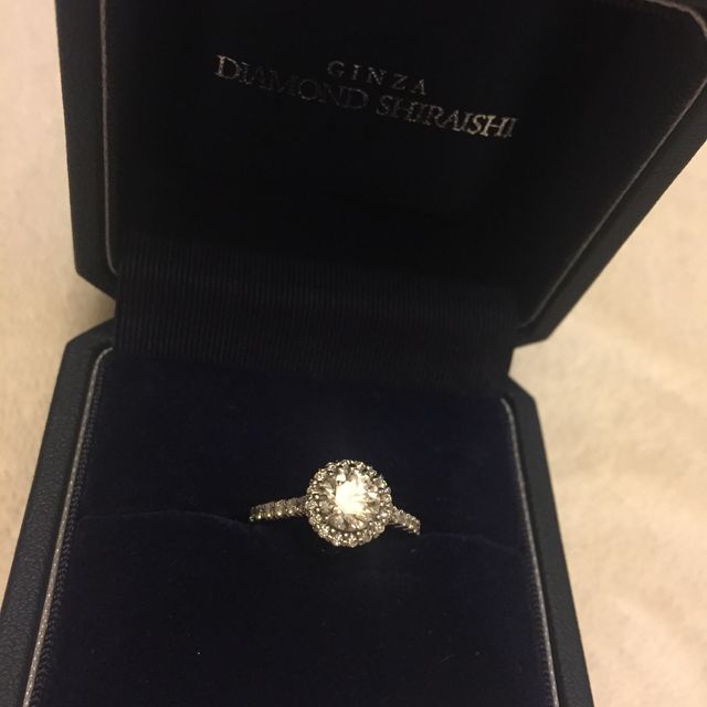 【銀座ダイヤモンドシライシの口コミ】 デザインはこの形がいいなって決めてたのであとはお店選びとダイヤモンド…