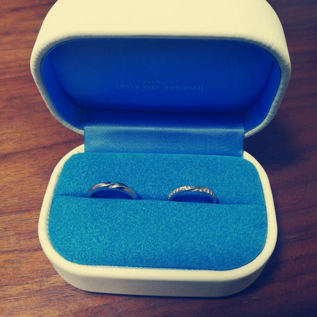 【銀座ダイヤモンドシライシの口コミ】 試着したときにはめ心地が良かったのが決め手です。主人は普段アクセサリ…