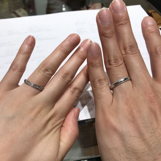 【YUKIZAKI BRIDAL(ユキザキブライダル)の口コミ】 
彼がミルウチで探していて、私はハーフエタニティが希望でした。
今まで…