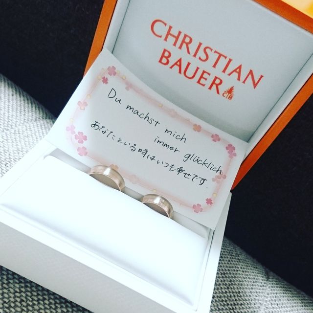 【CHRISTIAN BAUER(クリスチャンバウアー)の口コミ】 指輪のブランドを決めるため、横浜で何店舗か回って、クリスチャンバウワ…