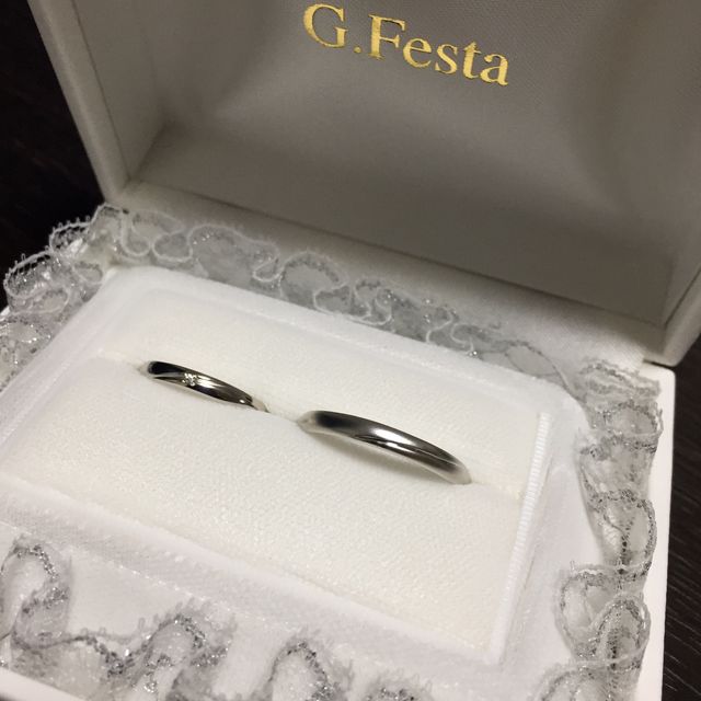 【手作り指輪工房 G.festa(ジーフェスタ)の口コミ】 雑誌など、色々な指輪を見て悩みましたが、デザインとお値段ともに納得の…
