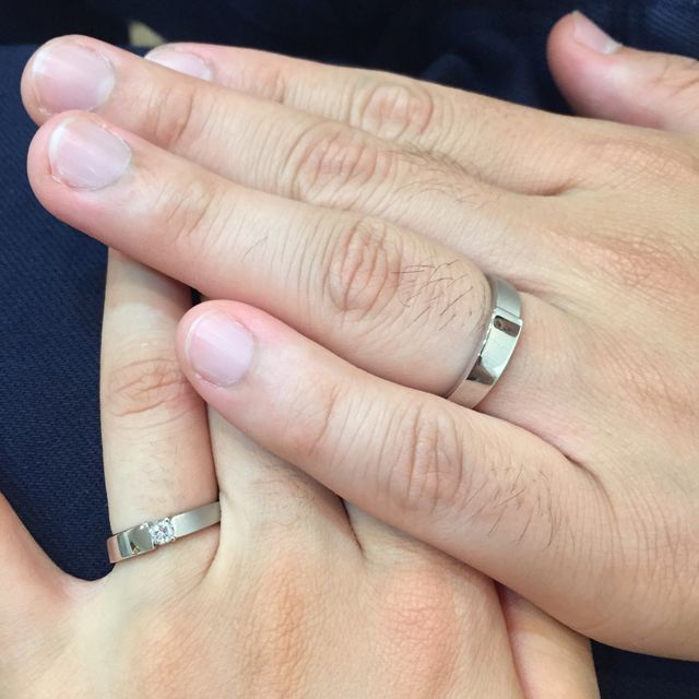 【ギンザタナカブライダル(GINZA TANAKA BRIDAL)の口コミ】 主人の指が太目で、華奢なデザインが似合わなかった。同じお店で、違うデ…