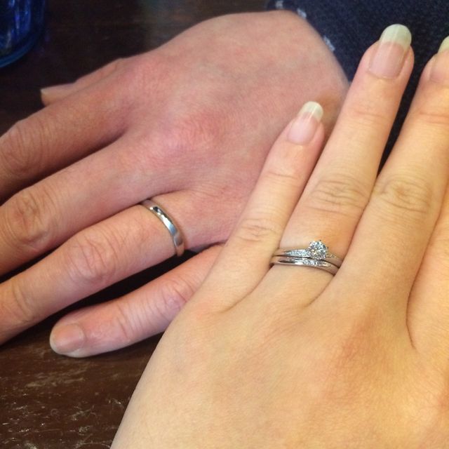 【JEWELRY  KAMATA(ジュエリーかまた)の口コミ】 婚約指輪は、私が土台を決め、旦那がダイヤモンドを決めるという形にしま…