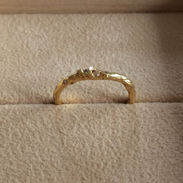 【Alex Monroe(アレックスモンロー)の口コミ】 木の枝をモチーフにしたベースに小さなダイヤが散りばめられいるデザイン…