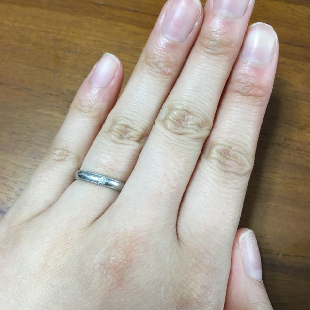 【MIKIMOTO(ミキモト)の口コミ】 シンプルな結婚指輪ではなく、何かデザインがある結婚指輪がよかったので…