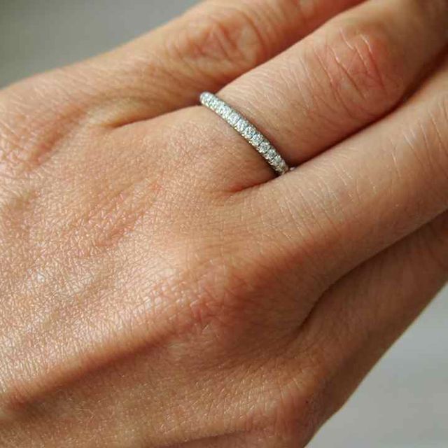 【ティファニー(Tiffany & Co.)の口コミ】 シンプルなバンドリングにするか、ハーフエタニティにするかで悩んだので…