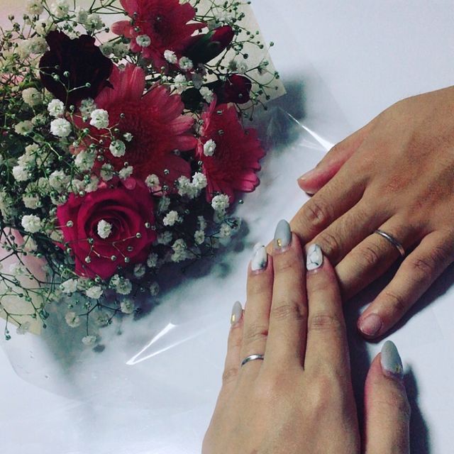 【4℃ BRIDAL(ヨンドシーブライダル)の口コミ】 毎日つけるのに何にでも似合うデザインが欲しかったのと、結婚指輪は4℃で…