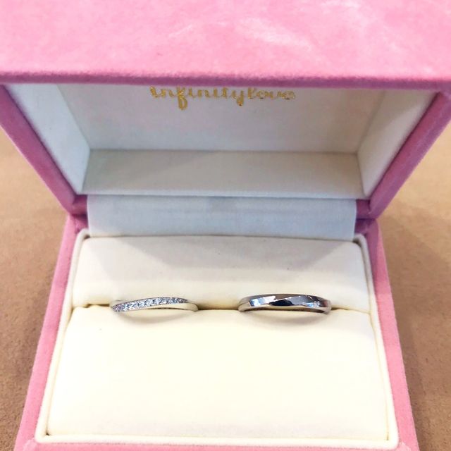 【infinitylove(インフィニティラヴ)の口コミ】 レディースは、ダイヤのカットにこだわっているみたいでキラキラ虹色に輝…