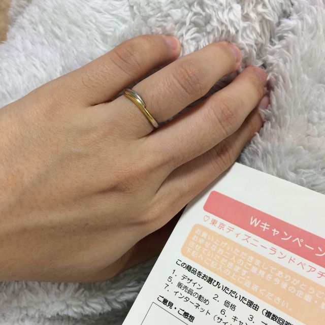【MarriPre(マリプレ)の口コミ】 プラチナ面と金面の２つの顔が楽しめるのがよかった
細身で邪魔にならない…
