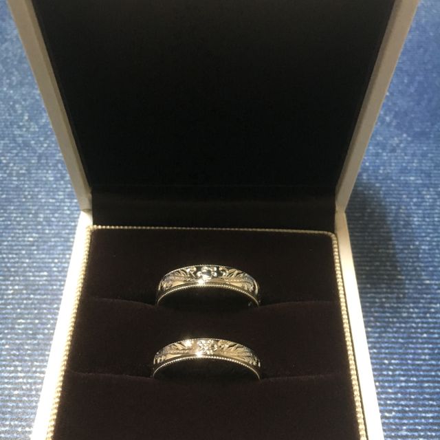 【JEWELRY  KAMATA(ジュエリーかまた)の口コミ】 ハワイアンリングを探して何件かデザインを見て歩きましたが、数種類のパ…