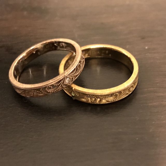 【ケイウノ ブライダル(K.UNO BRIDAL)の口コミ】 再婚同士なのもあり、式は挙げないと決めたため、結婚指輪はこだわって納…