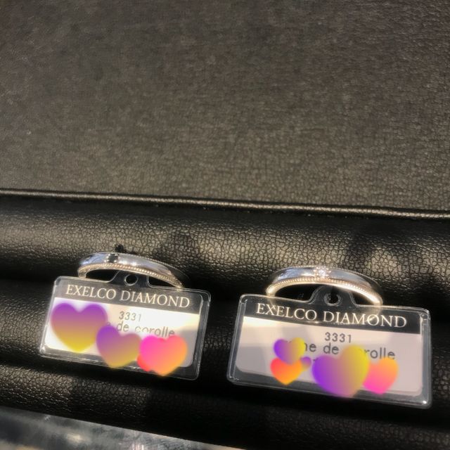 【エクセルコダイヤモンド(EXELCO DIAMOND)の口コミ】 ミル打ちがとてもきれいです。真ん中にあるダイヤモンドもキラキラ輝き、…