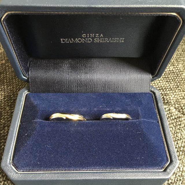 【銀座ダイヤモンドシライシの口コミ】 ペア感を保ちつつ、お互いの好みのものを選びました！シンプルなものでは…