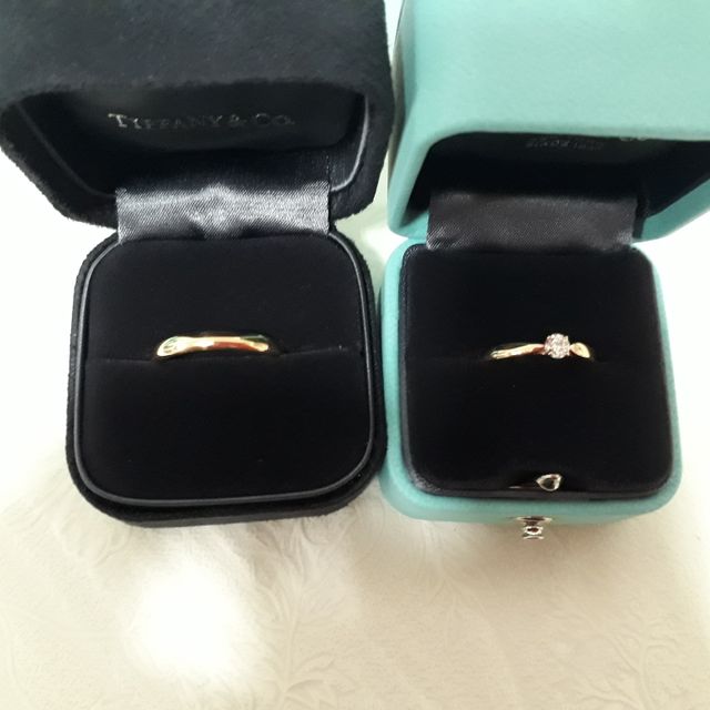 【ティファニー(Tiffany & Co.)の口コミ】 若いころからピンクゴールドが大好きで、プラチナは選択肢として全く考え…