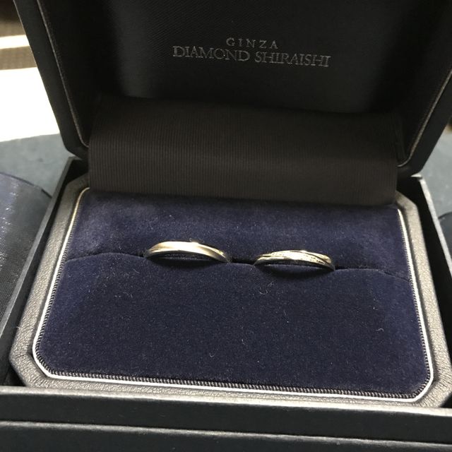 【銀座ダイヤモンドシライシの口コミ】 式場からのフェアに参加して、購入を決めました。口コミもよく、ネットで…