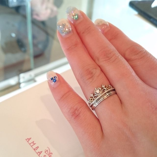 【ディズニー(Disney)の口コミ】 もともとはシンプルなエンゲージリングですが、お呼ばれなどでお出かけす…