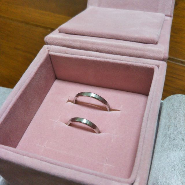 【SONARE(ソナーレ)の口コミ】 お互いにゴツゴツしたものやデザイン性のあるものではなく、シンプルな指…