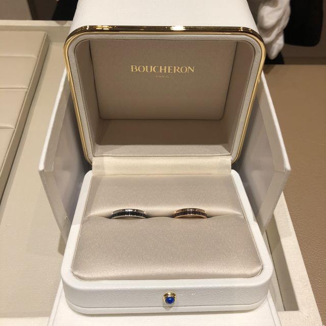 【ブシュロン(BOUCHERON)の口コミ】 シンプルすぎない、かっこいいデザインが気に入りました。地金のみのもの…