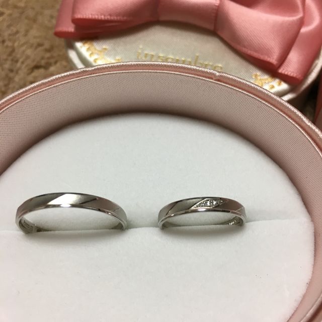 【insembre(インセンブレ)の口コミ】 彼も私も職業柄、日常的に貴金属がつけられないので結婚指輪自体、購入す…