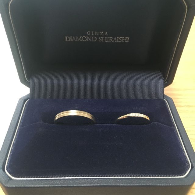 【銀座ダイヤモンドシライシの口コミ】 全体的なデザイン、主に節ばった手に似合う点と私と妻の体格差も考慮して…