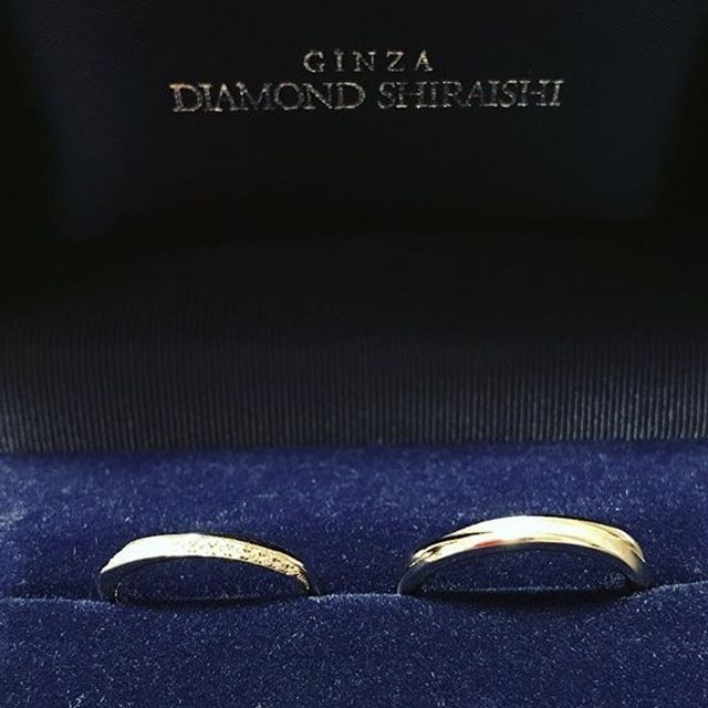 【銀座ダイヤモンドシライシの口コミ】 もう少しねじりやうごきのあるデザインを考えていたのですが、旦那さんが…