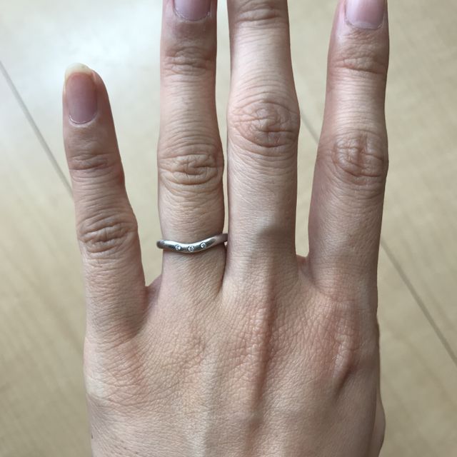 【ティファニー(Tiffany & Co.)の口コミ】 独身の頃から結婚指輪は絶対ティファニー！って決めていました。ティファ…