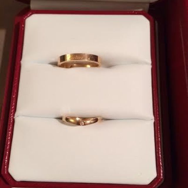 【カルティエ(Cartier)の口コミ】 指輪の決め手は、ピンクゴールドの華奢な指輪が良かったので、コレに決め…