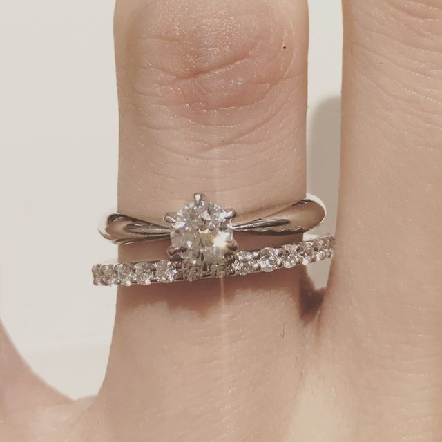 【WAKO BRIDALの口コミ】 ハーフエタニティーのリングをずっと探していて何件もお店を探しましたがw…