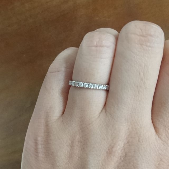 【BRILLIANCE+(ブリリアンスプラス)の口コミ】 結婚指輪が入らなくなってきたので20年ぶりに指輪を買おうと思い、ハーフ…