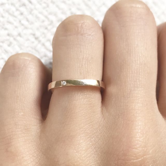 【mina.jewelry(ミナジュエリー)の口コミ】 マリッジリングをこちらで作った時にとても満足し、夫もこちらで作りたい…