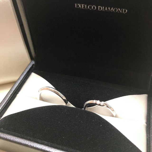 【エクセルコダイヤモンド(EXELCO DIAMOND)の口コミ】 王道の結婚指輪っぽいものを探していたのですが、他の人とはあまり被りた…