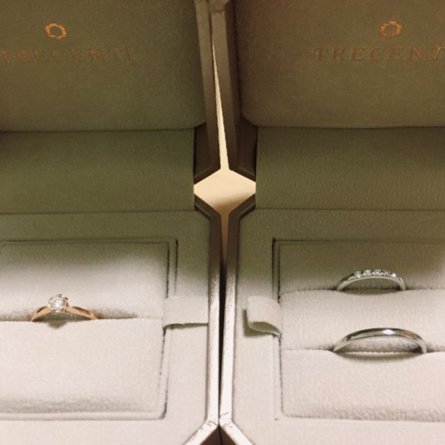 【TRECENTI(トレセンテ)の口コミ】 当初ハーフエタニティを探していましたが、中指や小指にダイヤが当たるの…