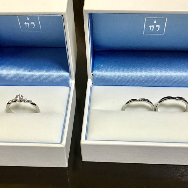 【GALA JEWELRY(ガラジュエリー)の口コミ】 婚約指輪は少しデザイン性のあるモノを選びたかったので、セット商品の中…