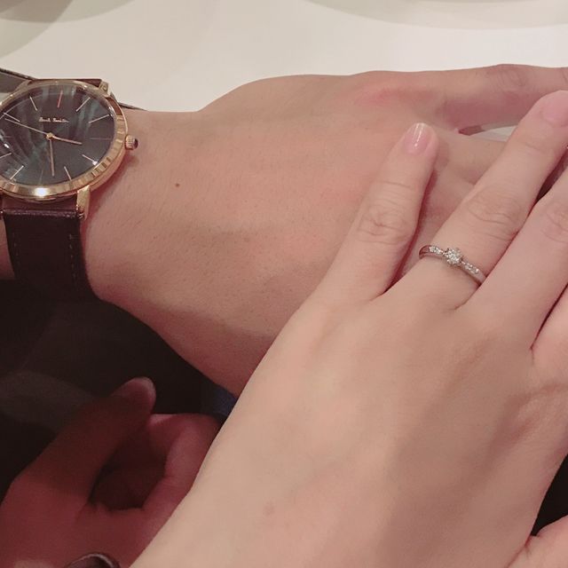 【アイプリモ(I-PRIMO)の口コミ】 元々大きなダイヤより小さめが良い。けど輝きは最上級でストレートタイプ…