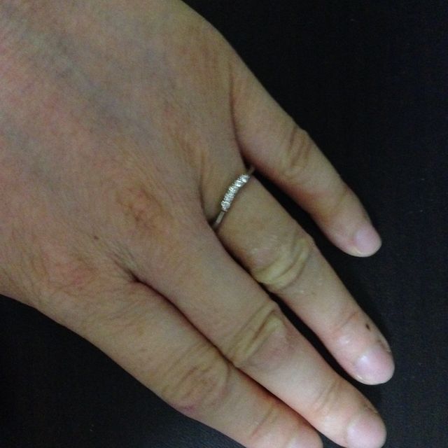 【アイプリモ(I-PRIMO)の口コミ】 桂由美のデザインで、エンゲージリングとはセットではないのですが、一緒…