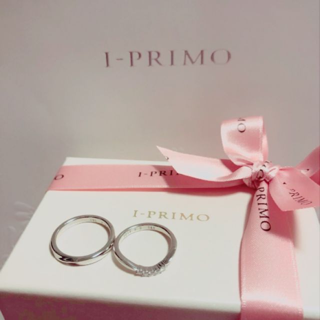【アイプリモ(I-PRIMO)の口コミ】 婚約指輪もアイプリモで購入し、婚約指輪との重ね付けをした際すごく可愛…