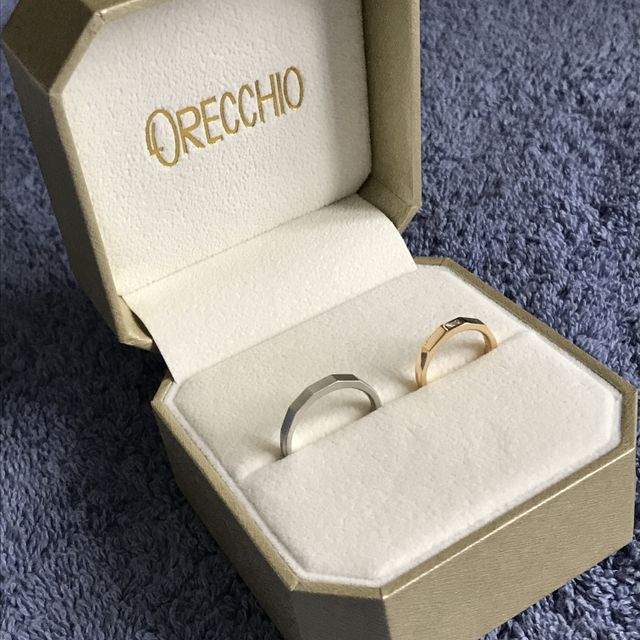 【ORECCHIO(オレッキオ)の口コミ】 主人と同じデザインが良かったので、二人とも納得のいくデザインにしまし…