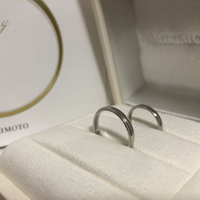 【MIKIMOTO(ミキモト)の口コミ】 飾りも少なくシンプルなリングですが、ミル打ちがおしゃれだったのでこの…