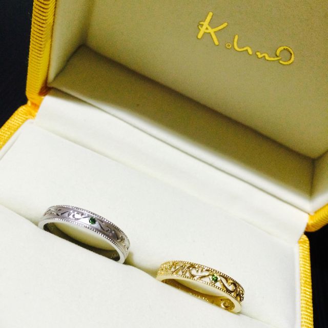 【ケイウノ ブライダル(K.UNO BRIDAL)の口コミ】 小学生からの友人が工房で働いていて、仲の良かった友人に作ってもらいた…