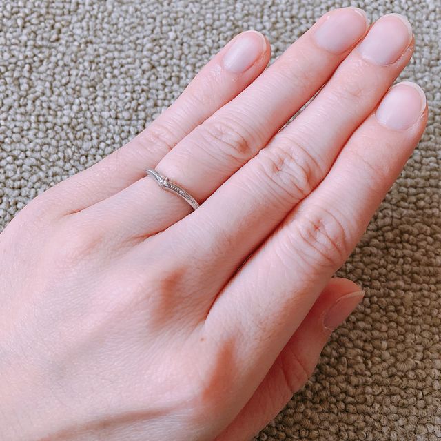 【ケイウノ ブライダル(K.UNO BRIDAL)の口コミ】 結婚指輪はミル打ちが施されたものを購入したいという希望かもともとあり…