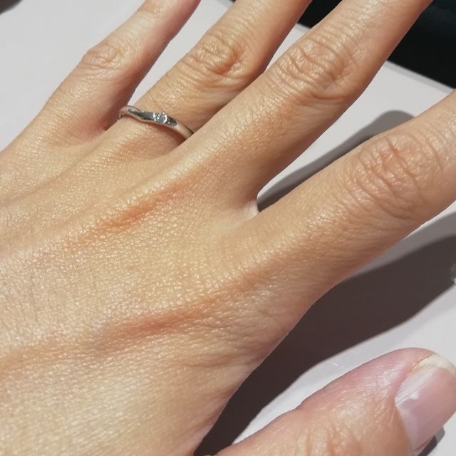 【TRECENTI(トレセンテ)の口コミ】 ここでは90分ほどかけて結婚指輪のVタイプ、ウェーブタイプ、リングタイプ…